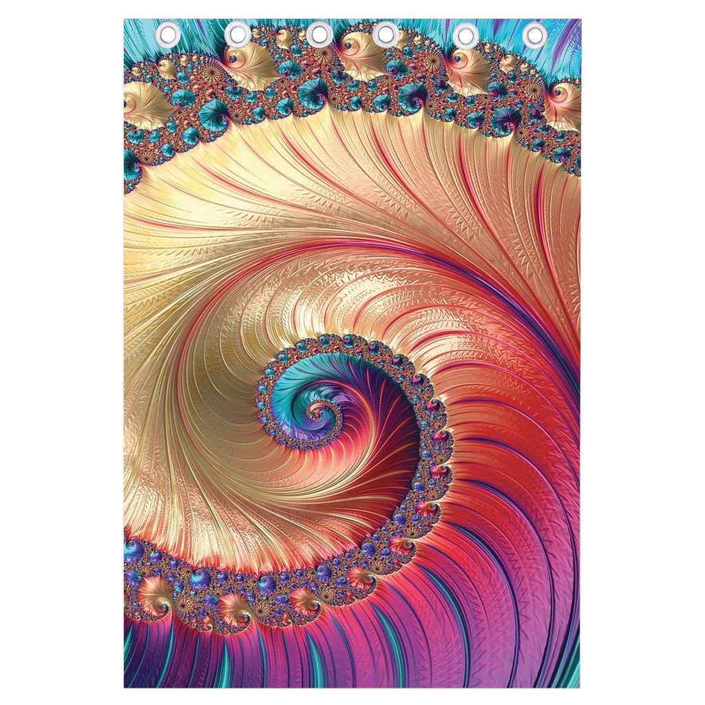 Infinite Fractal Print Curtain