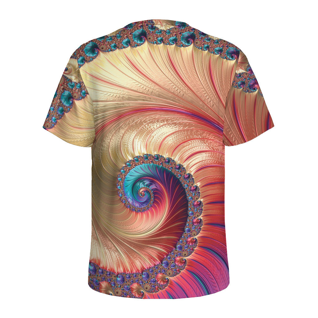 Infinite Fractal Print Men's Sports T-Shirt