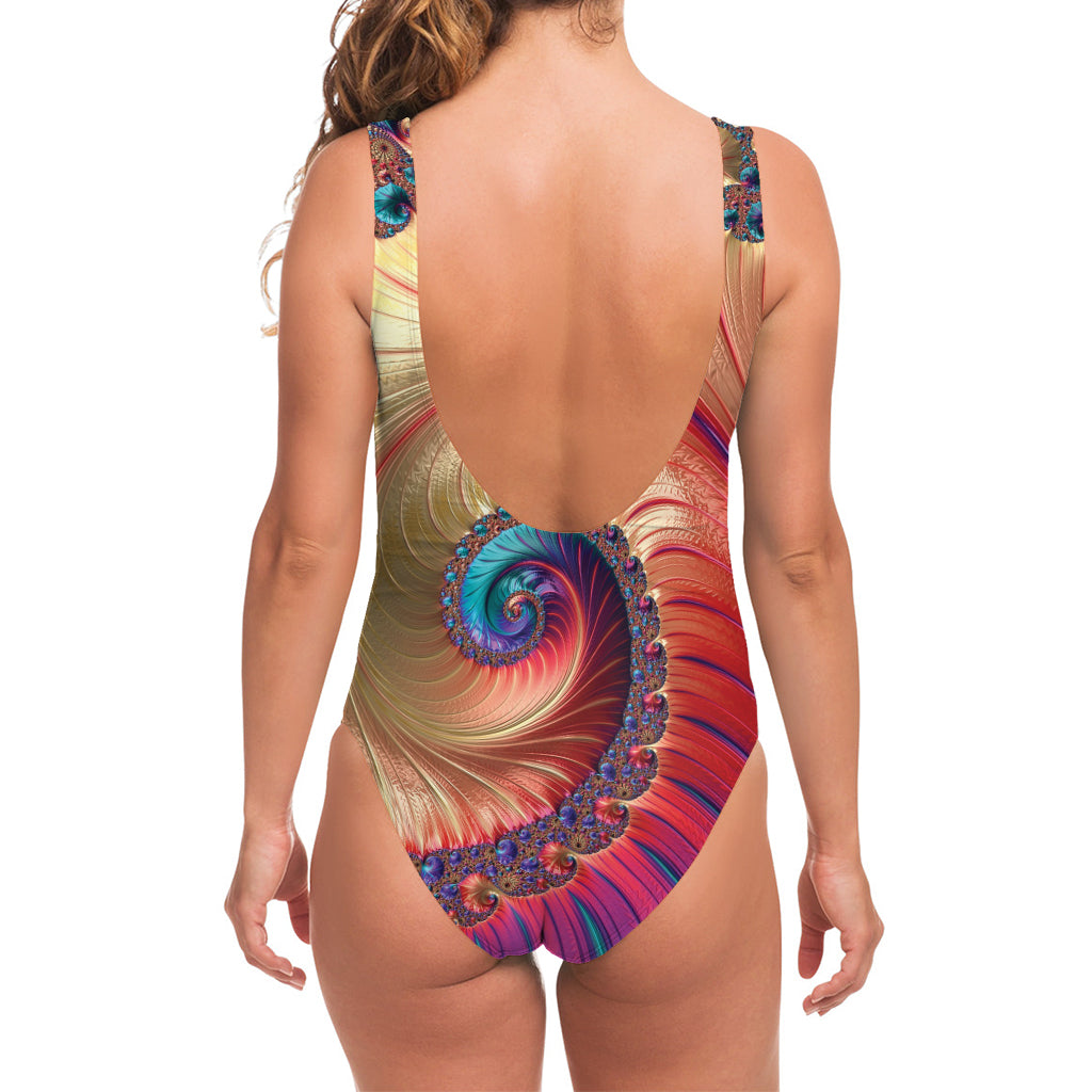 Infinite Fractal Print One Piece Swimsuit