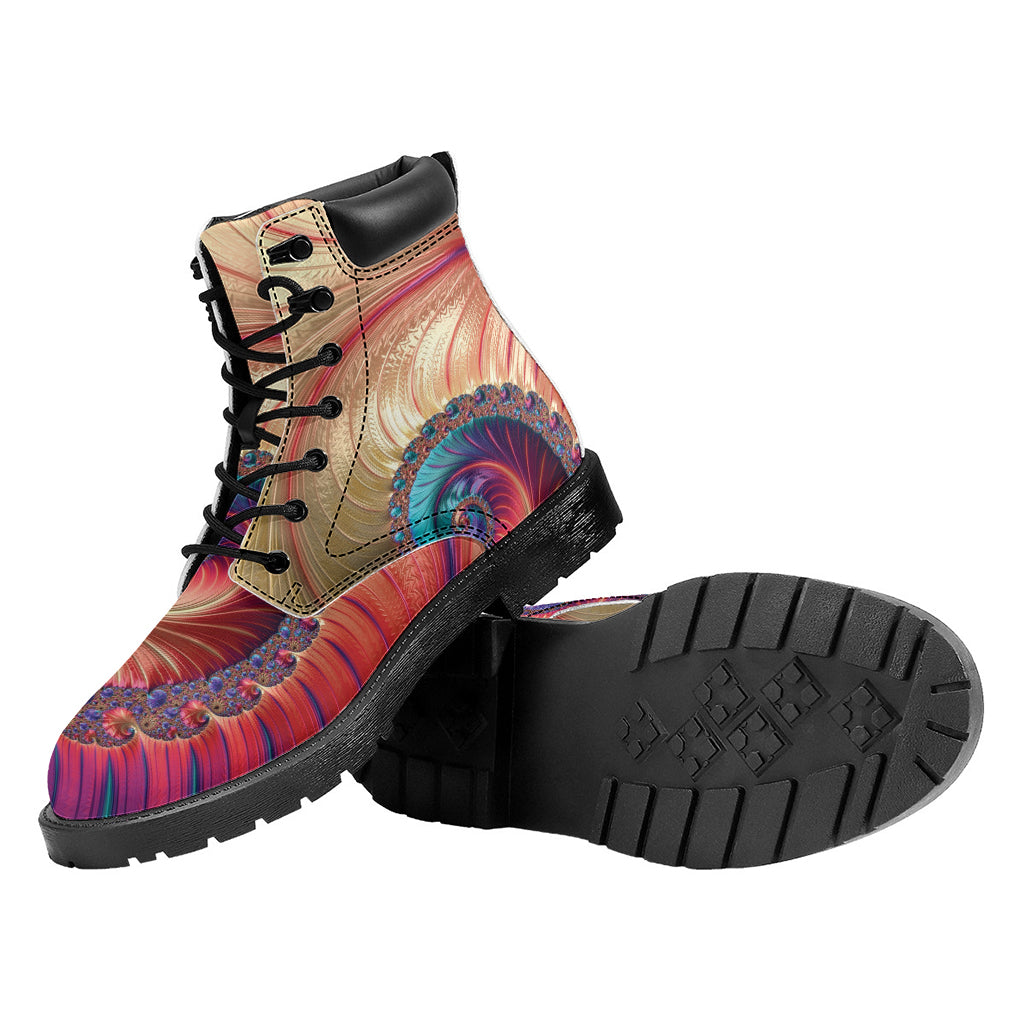 Infinite Fractal Print Work Boots