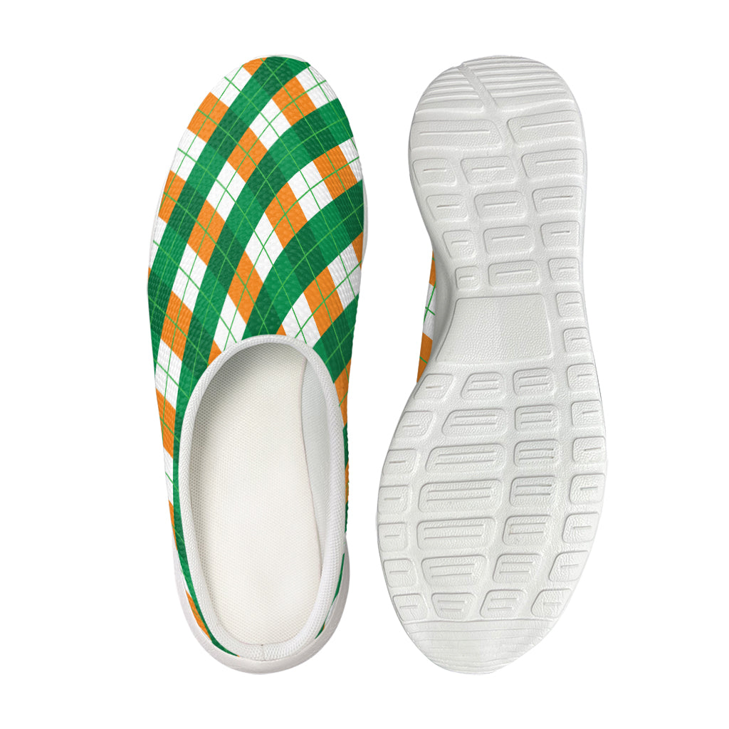 Irish Argyle Pattern Print Mesh Casual Shoes