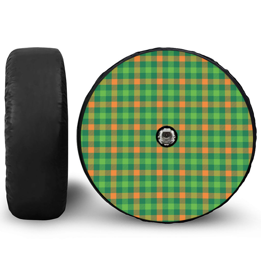 Irish Buffalo Check Pattern Print Tire Cover With Camera Hole