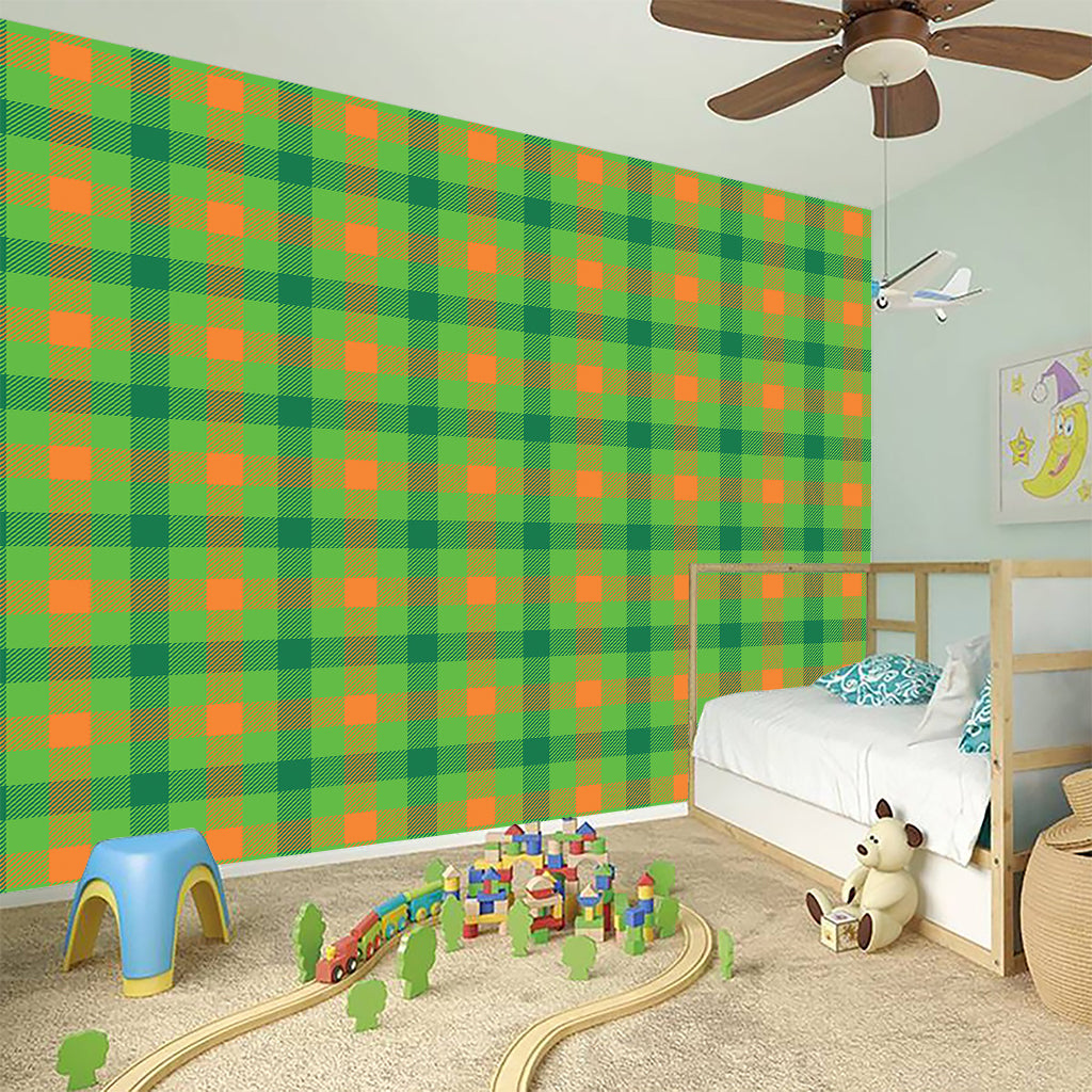 Irish Buffalo Plaid Pattern Print Wall Sticker