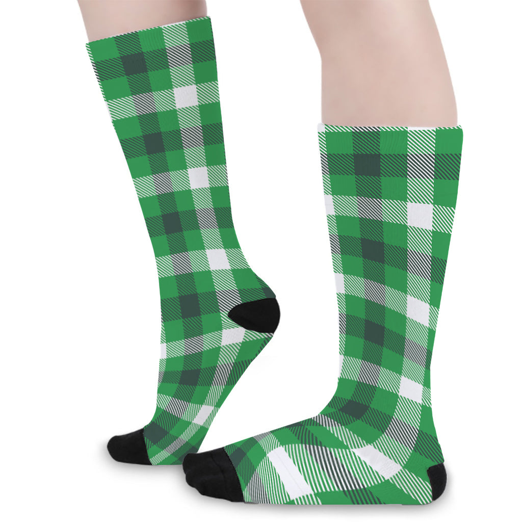 Irish Check Saint Patrick's Day Print Long Socks