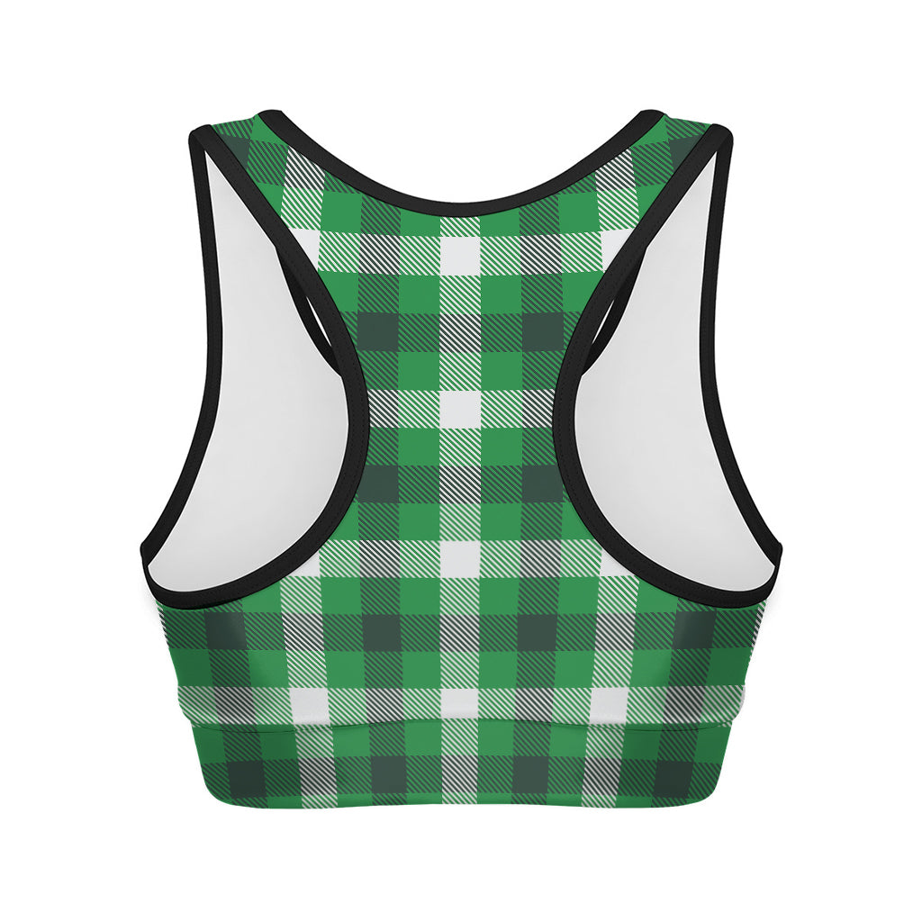 Irish Check Saint Patrick's Day Print Women's Sports Bra