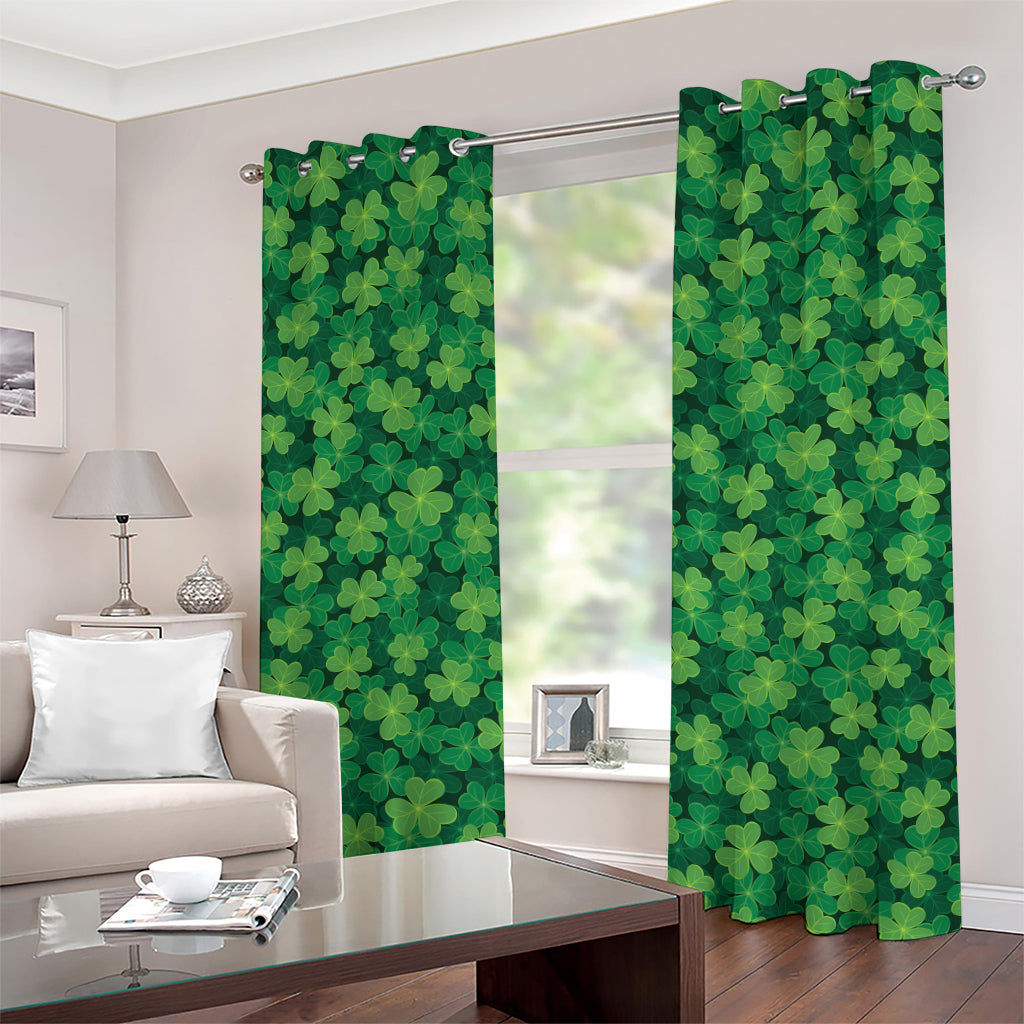 Irish Clover Saint Patrick's Day Print Grommet Curtains