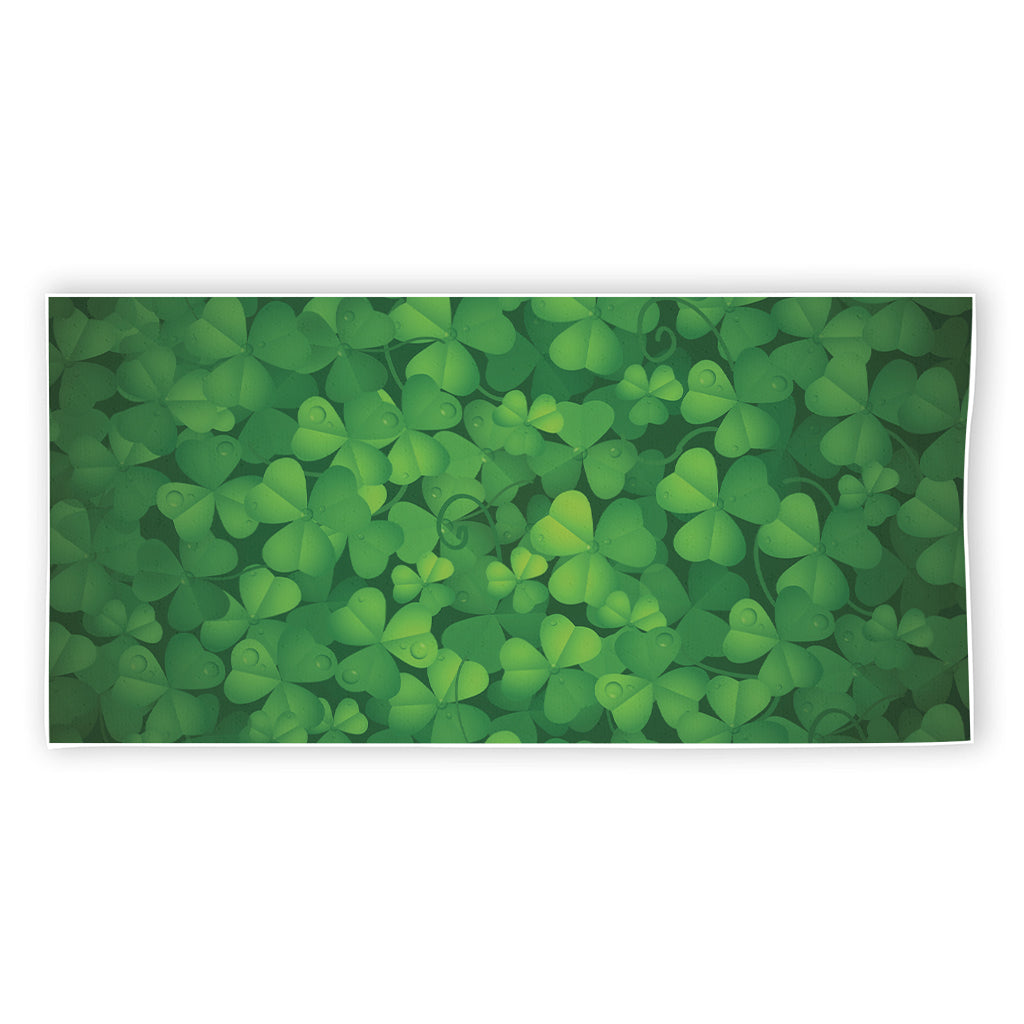 Irish Clover St. Patrick's Day Print Beach Towel