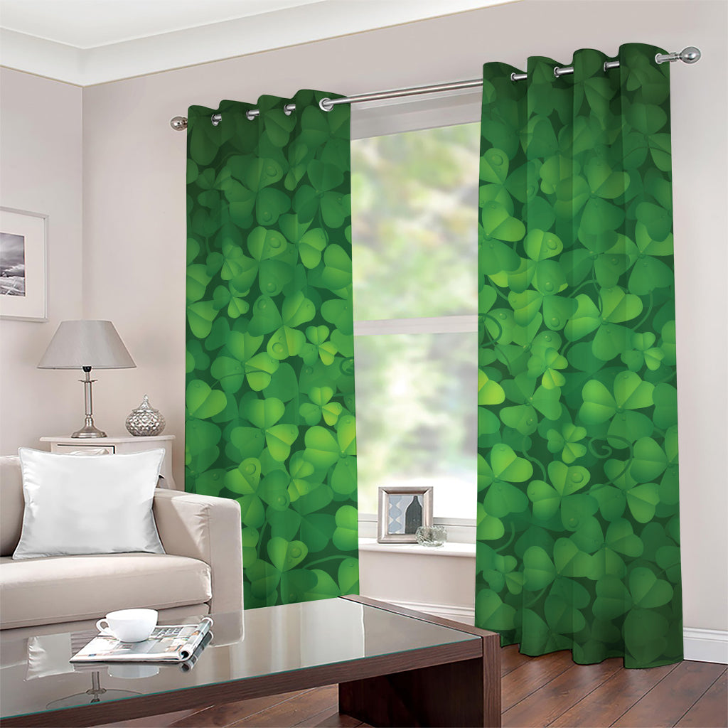 Irish Clover St. Patrick's Day Print Grommet Curtains