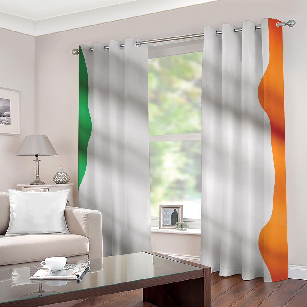 Irish Flag Print Grommet Curtains