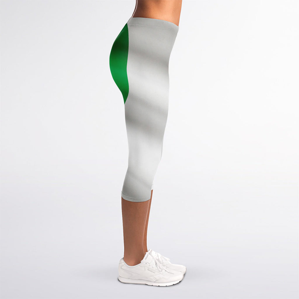Irish Flag Print Women's Capri Leggings