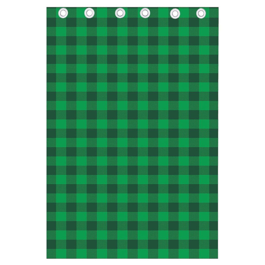 Irish Green Buffalo Check Pattern Print Curtain