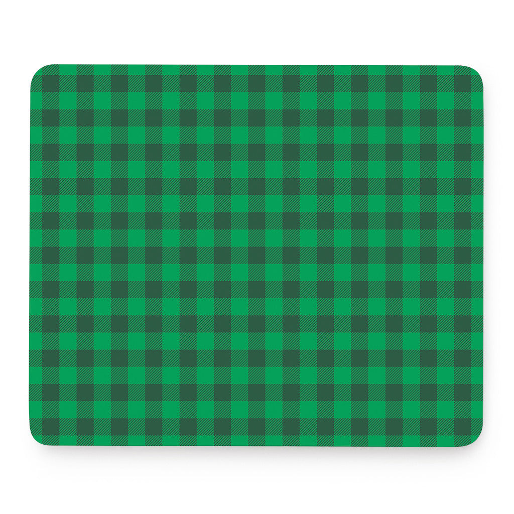Irish Green Buffalo Check Pattern Print Mouse Pad