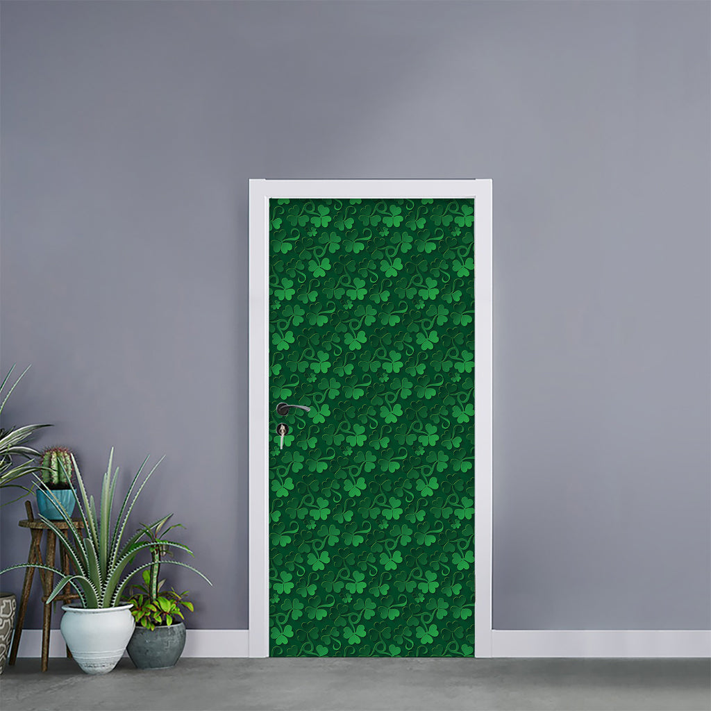 Irish Leaf St. Patrick's Day Print Door Sticker