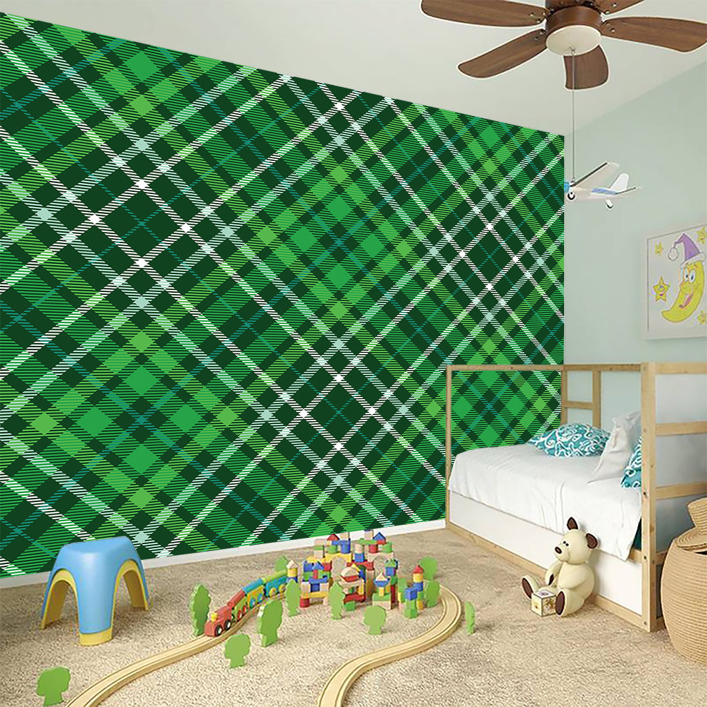 Irish Plaid Pattern Print Wall Sticker