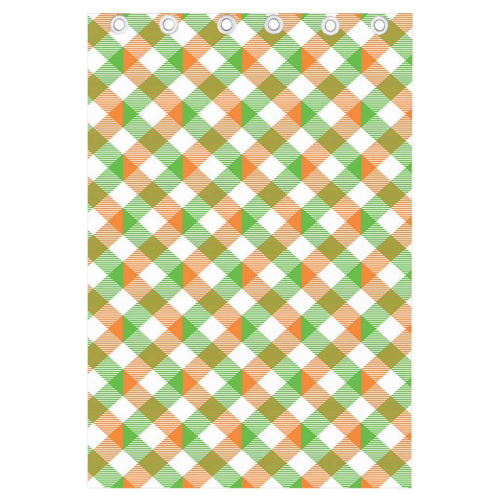 Irish Plaid Saint Patrick's Day Print Curtain