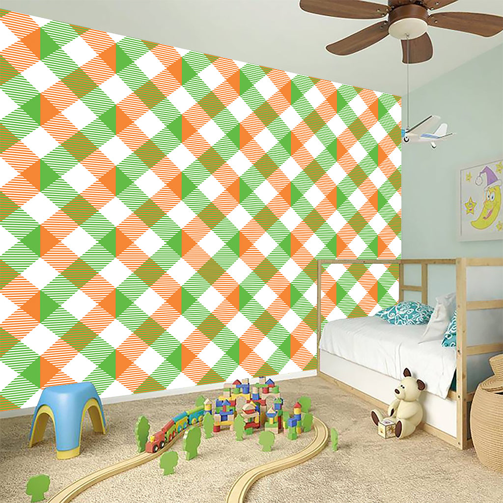 Irish Plaid Saint Patrick's Day Print Wall Sticker