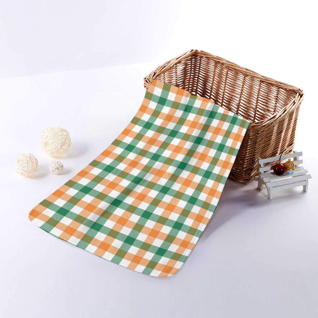 Irish Plaid St. Patrick's Day Print Towel