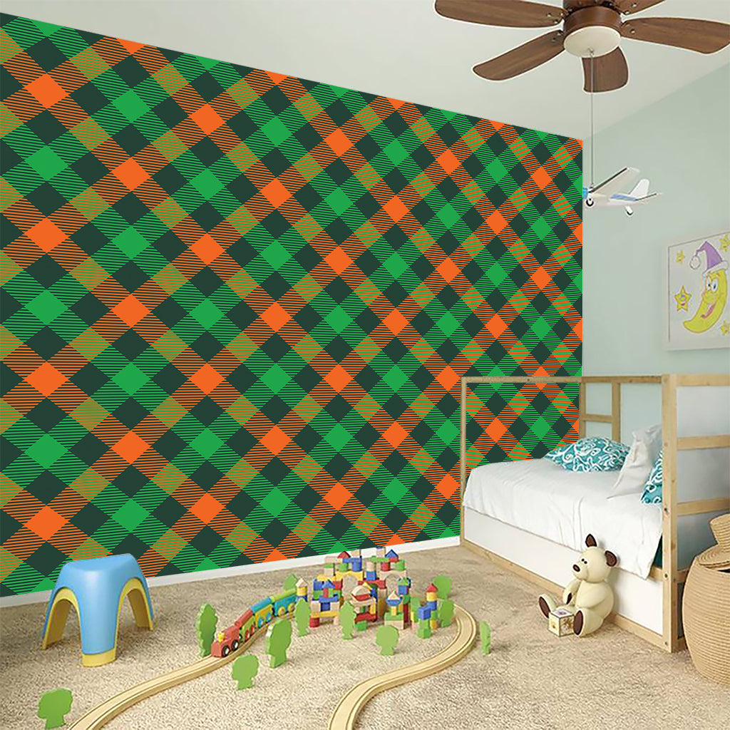 Irish Saint Patrick's Day Plaid Print Wall Sticker