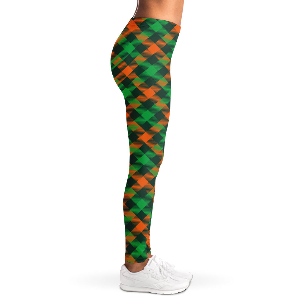 Irish Saint Patrick's Day Plaid Print Women's Leggings