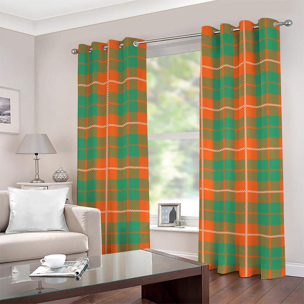Irish Saint Patrick's Day Tartan Print Grommet Curtains