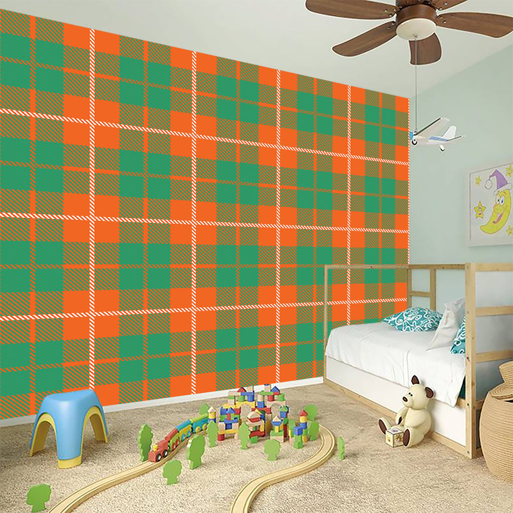 Irish Saint Patrick's Day Tartan Print Wall Sticker