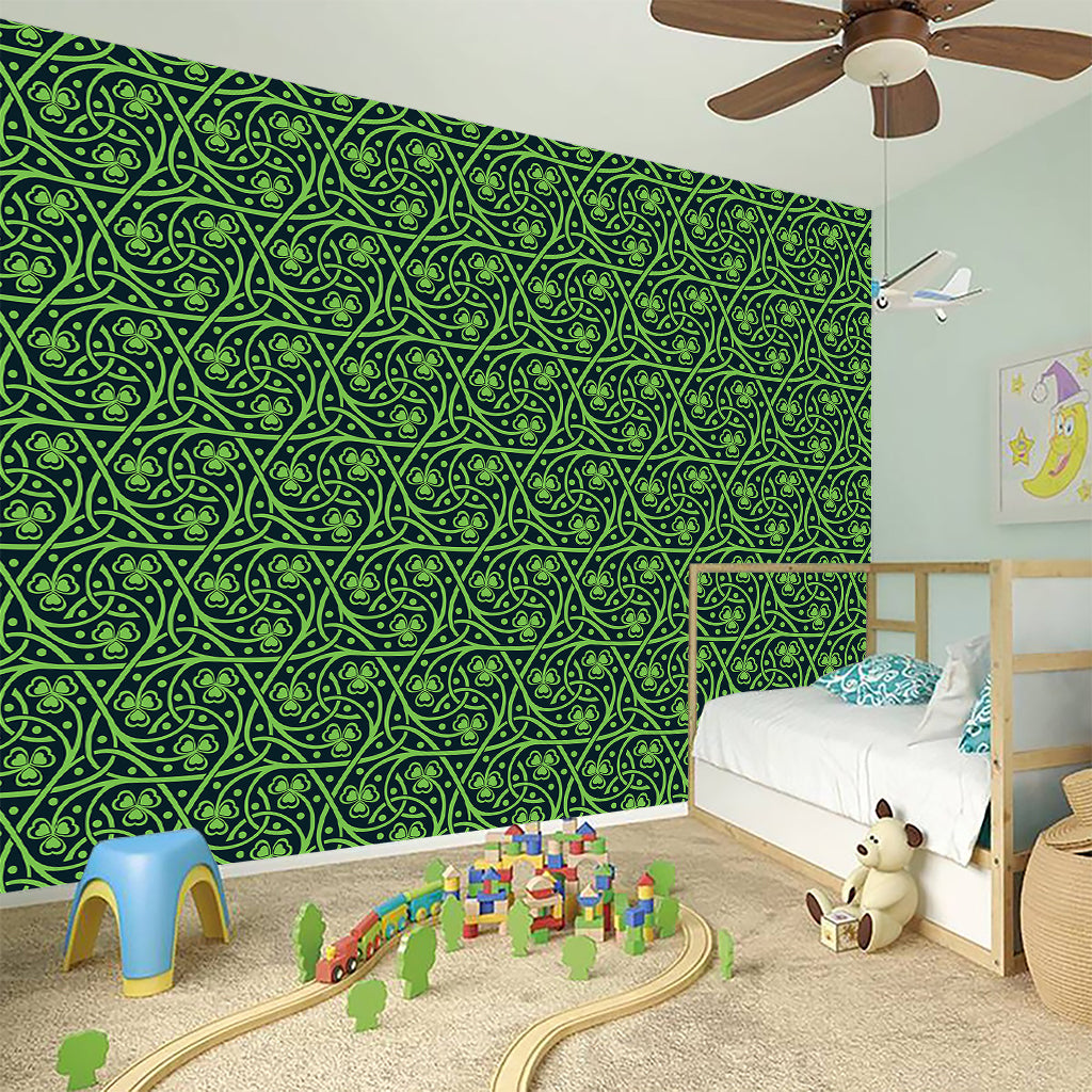 Irish Shamrock Pattern Print Wall Sticker