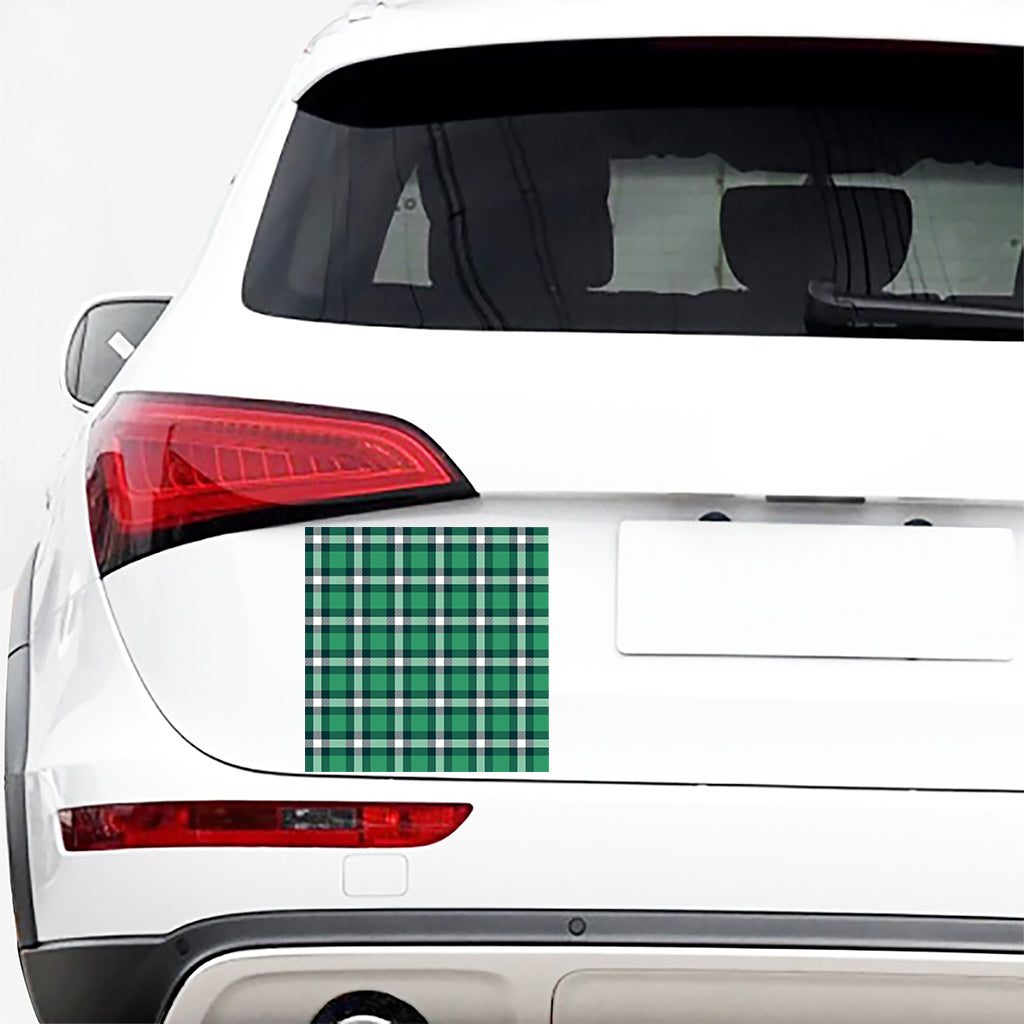 Irish St. Patrick's Day Plaid Print Car Sticker