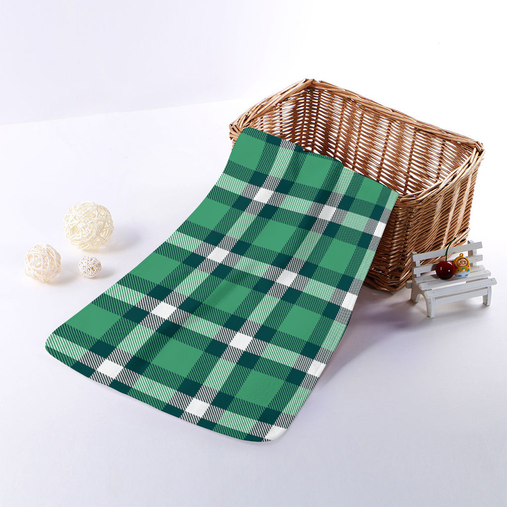 Irish St. Patrick's Day Plaid Print Towel