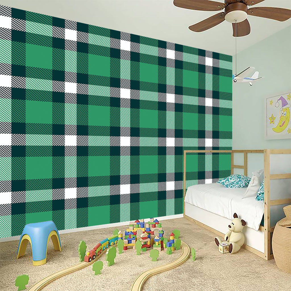 Irish St. Patrick's Day Plaid Print Wall Sticker
