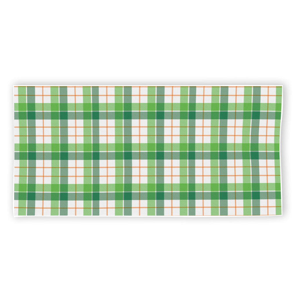 Irish St. Patrick's Day Tartan Print Beach Towel