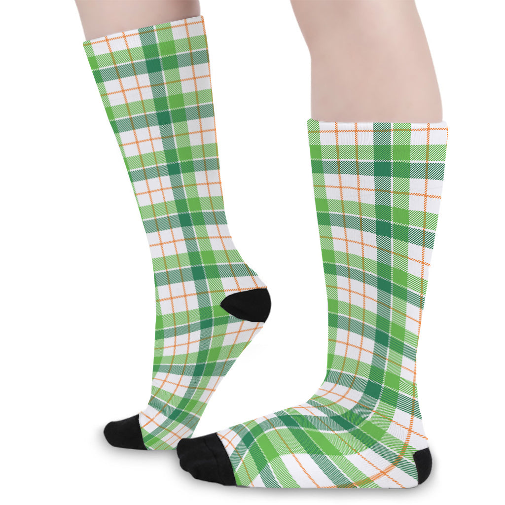 Irish St. Patrick's Day Tartan Print Long Socks