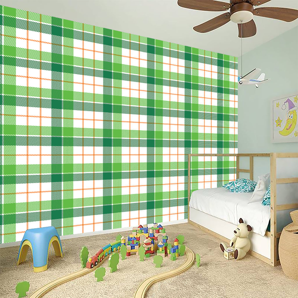 Irish St. Patrick's Day Tartan Print Wall Sticker