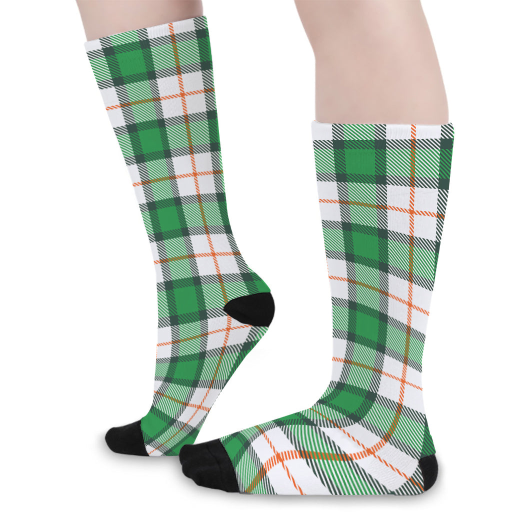 Irish Tartan St. Patrick's Day Print Long Socks
