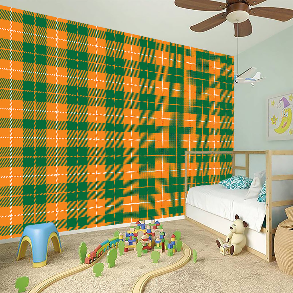 Irish Themed Plaid Pattern Print Wall Sticker