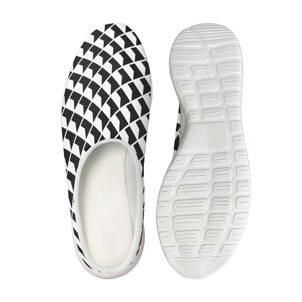Isometric Geometric Pattern Print Mesh Casual Shoes