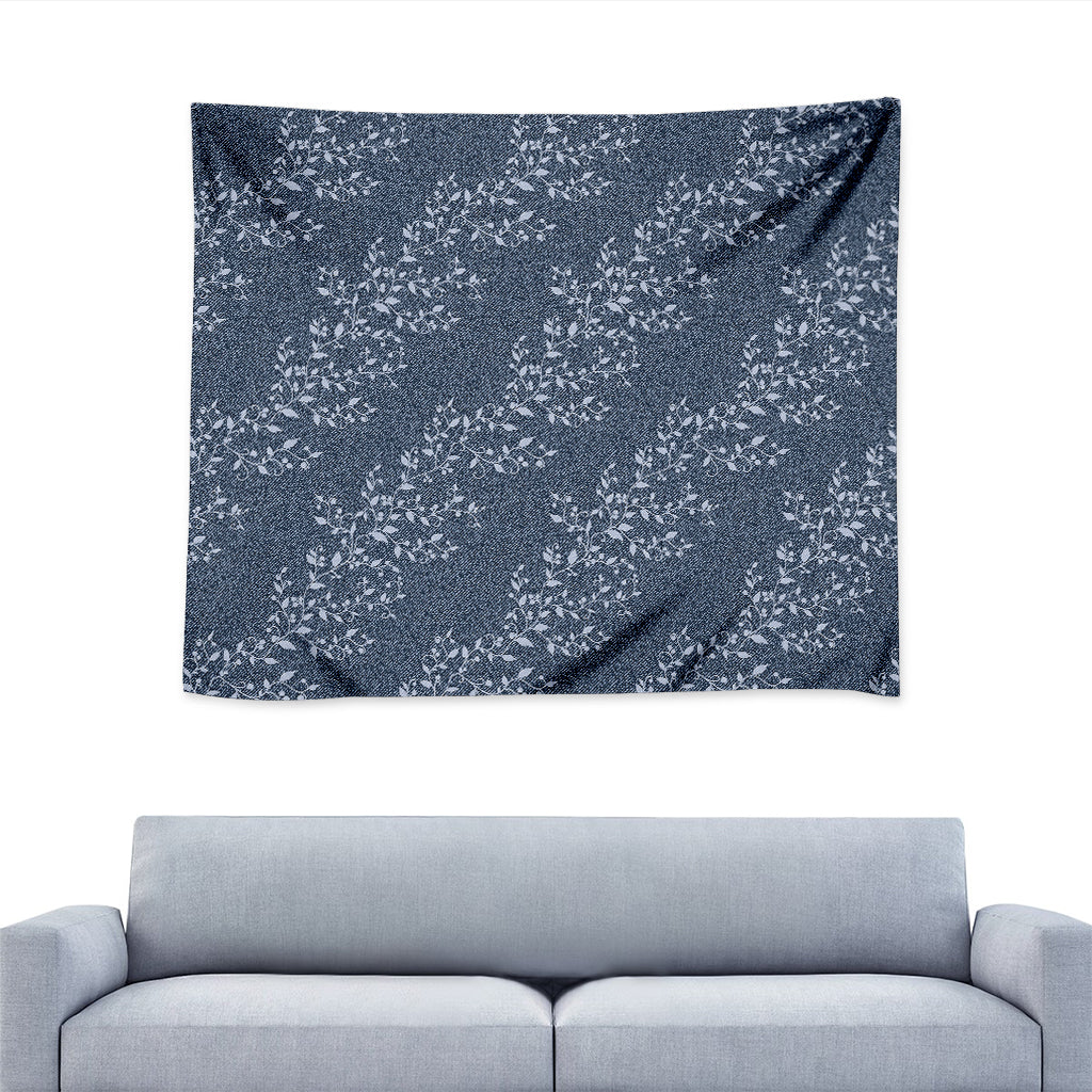 Ivy Flower Denim Jeans Pattern Print Tapestry