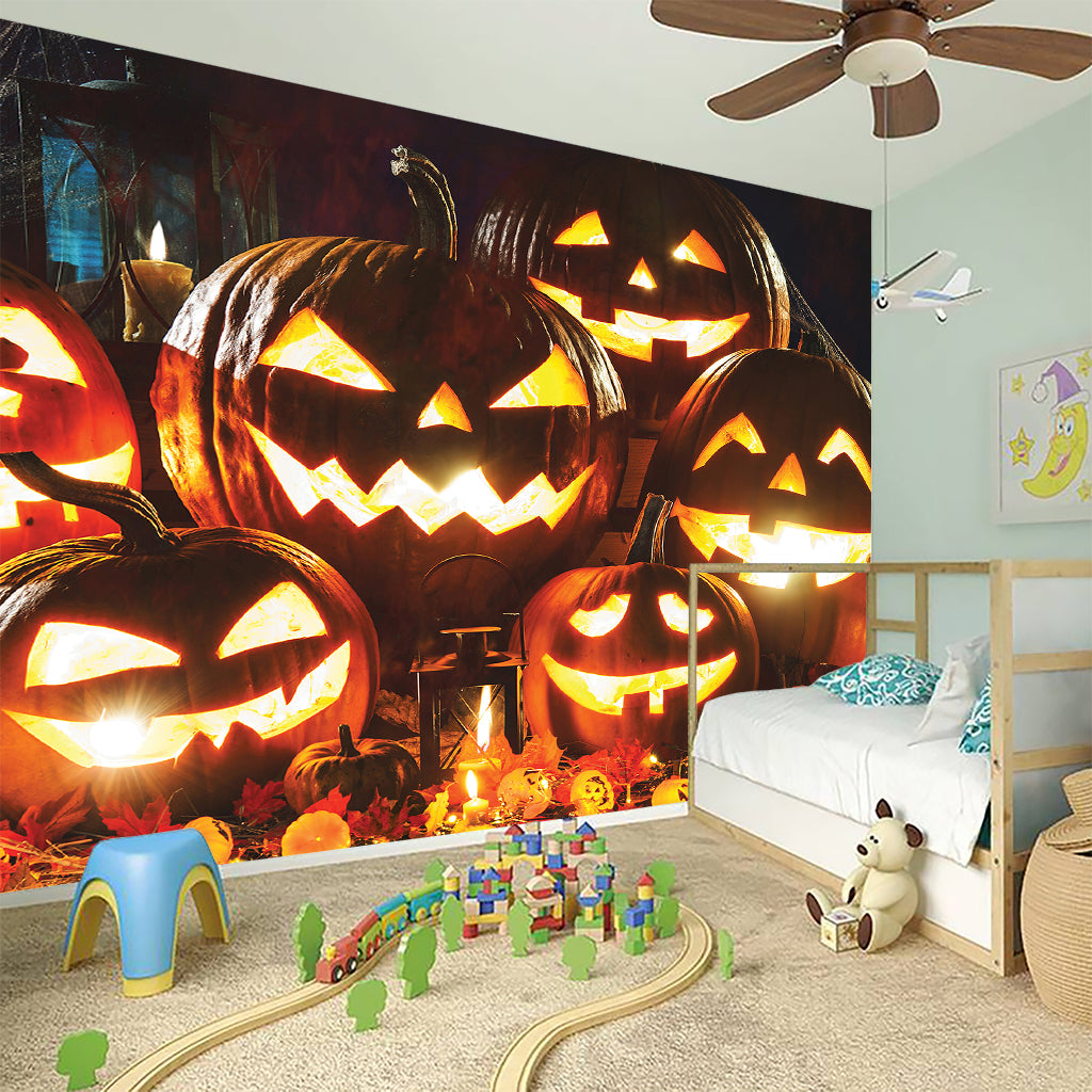 Jack-O'-Lantern Halloween Pumpkin Print Wall Sticker