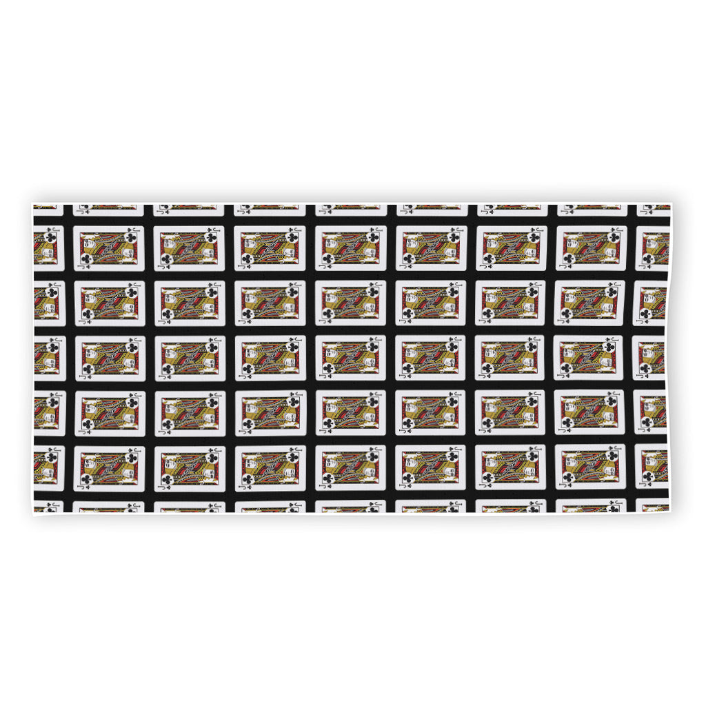 Jack Of Clubs Playing Card Pattern Print Beach Towel
