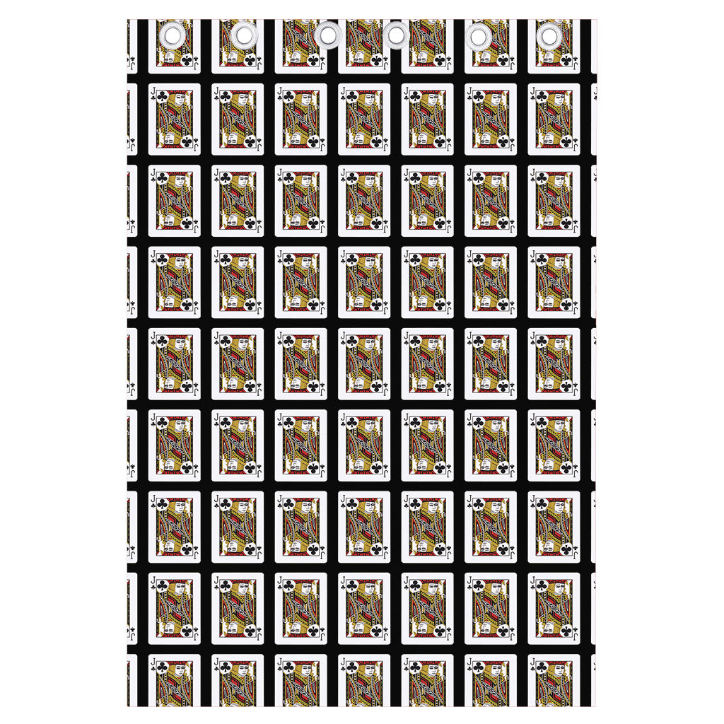 Jack Of Clubs Playing Card Pattern Print Curtain