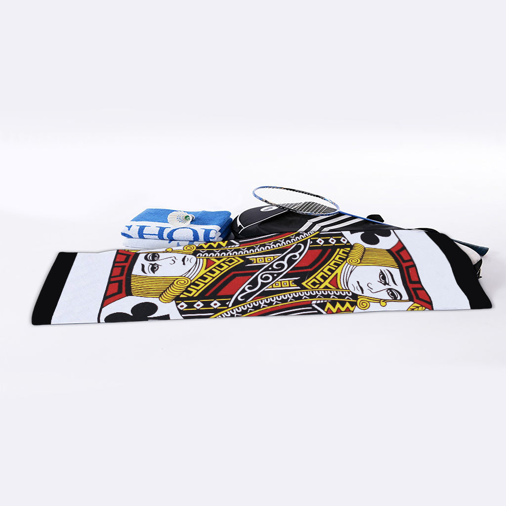 Jack Of Clubs Playing Card Print Sports Towel