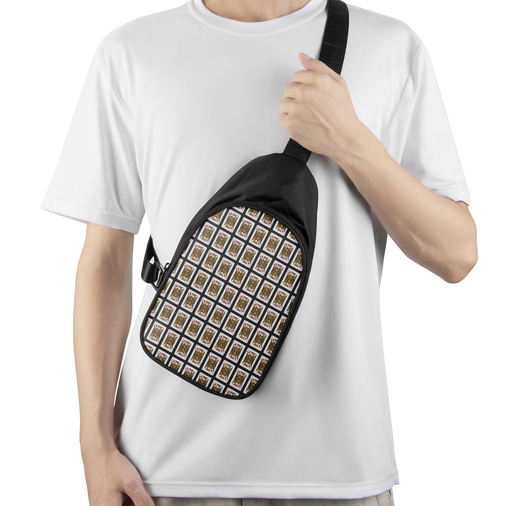 Jack Of Diamonds Pattern Print Chest Bag