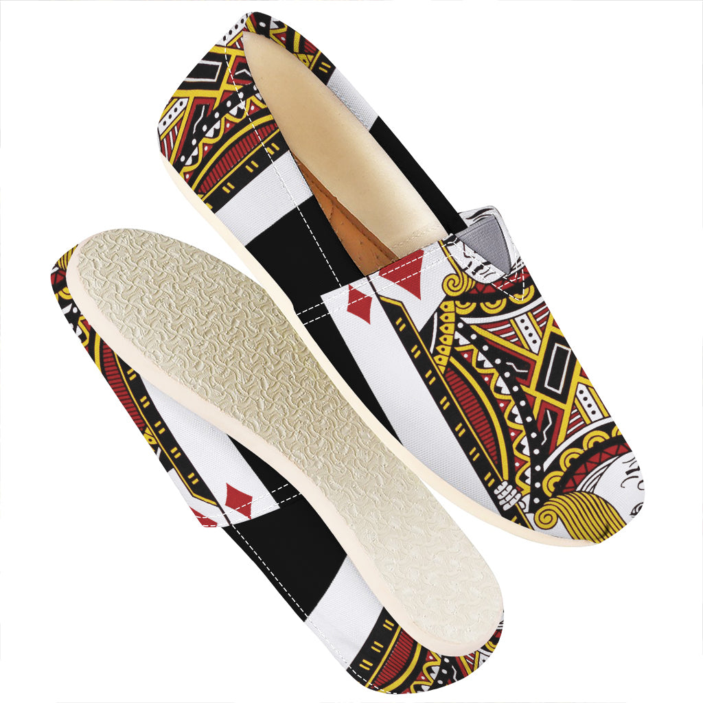 Jack Of Diamonds Playing Card Print Casual Shoes