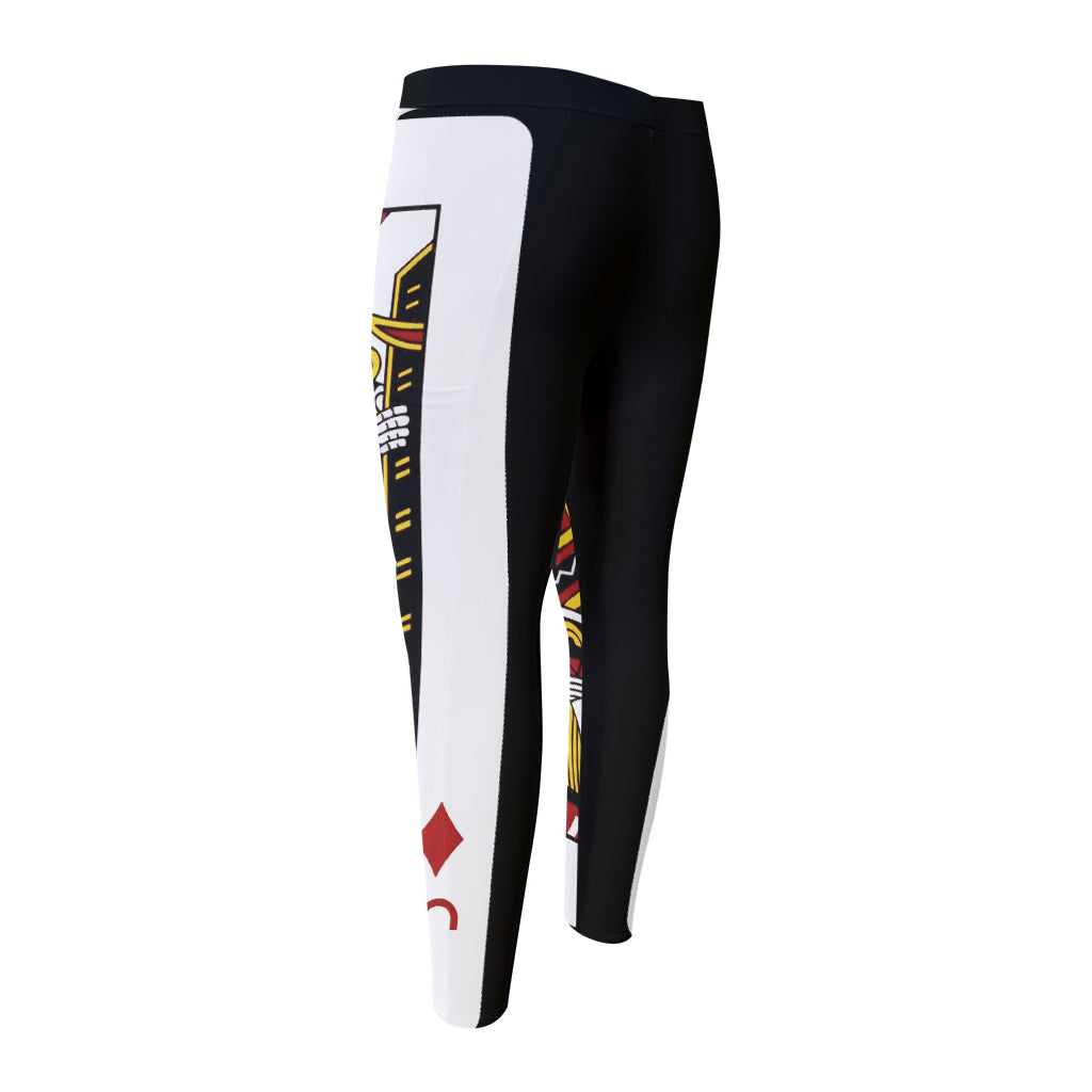 Jack Of Diamonds Playing Card Print Men's Compression Pants