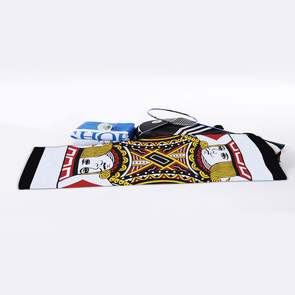 Jack Of Diamonds Playing Card Print Sports Towel