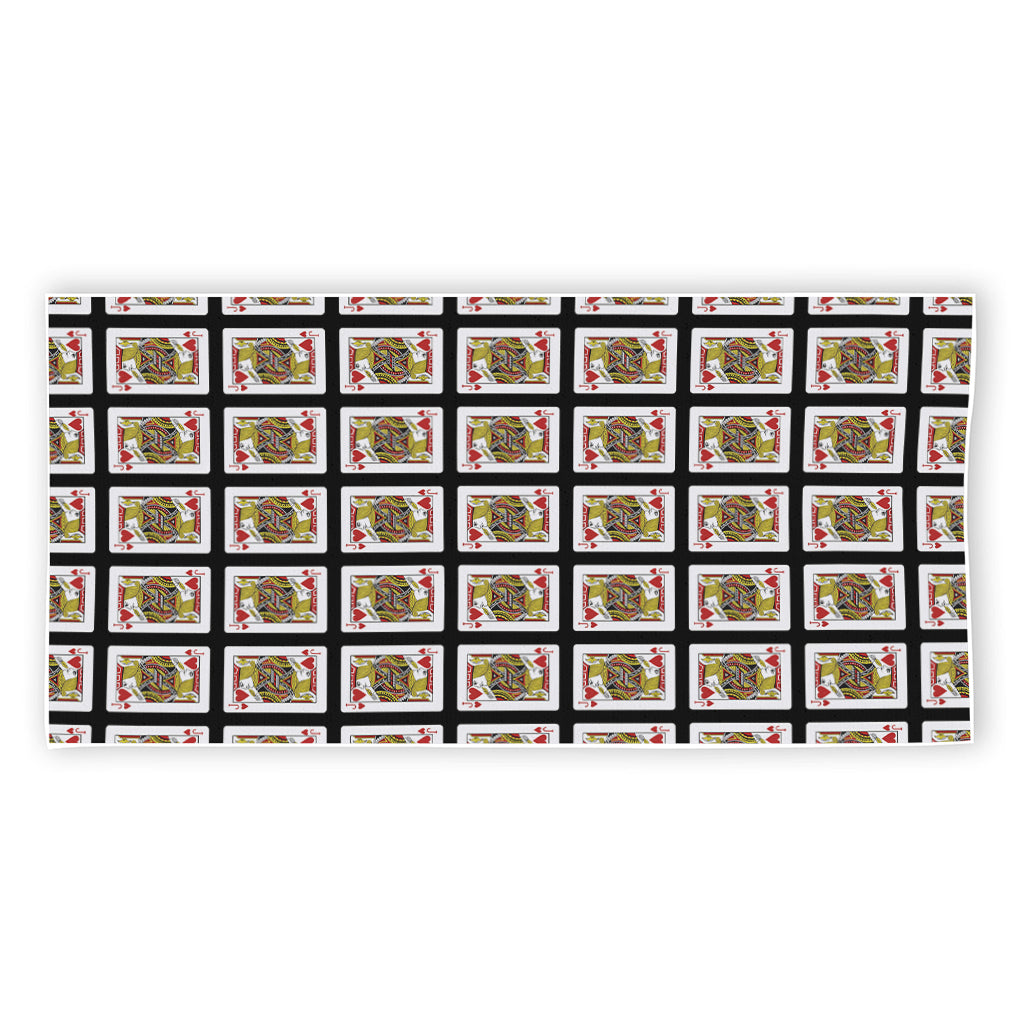 Jack Of Hearts Pattern Print Beach Towel