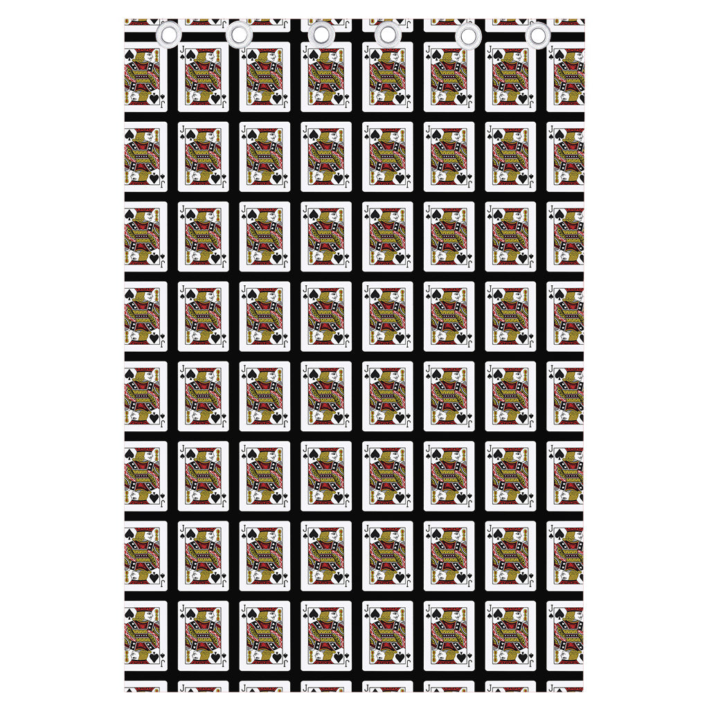 Jack Of Spades Pattern Print Curtain