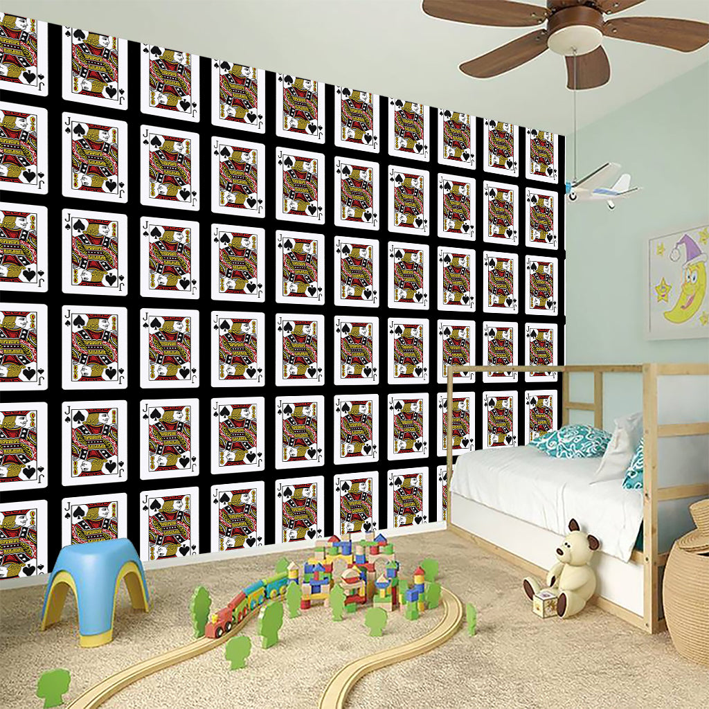 Jack Of Spades Pattern Print Wall Sticker