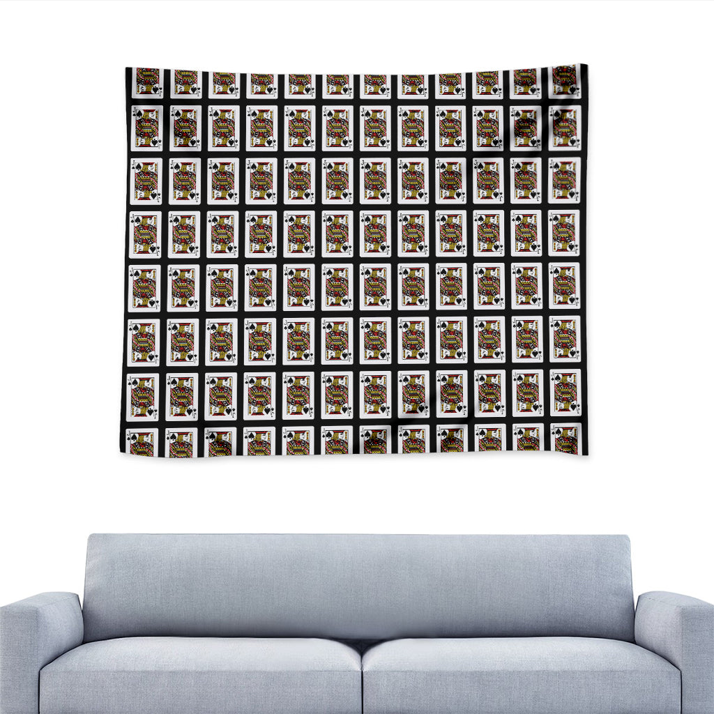 Jack Of Spades Playing Card Pattern Print Tapestry