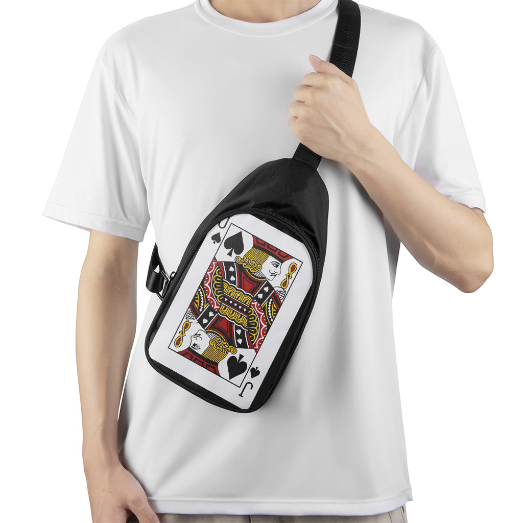 Jack Of Spades Playing Card Print Chest Bag