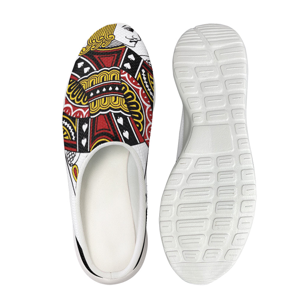 Jack Of Spades Playing Card Print Mesh Casual Shoes